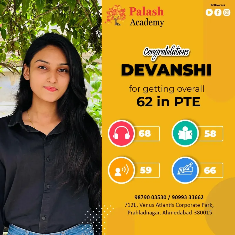 Devanshi — PTE — Overall 62