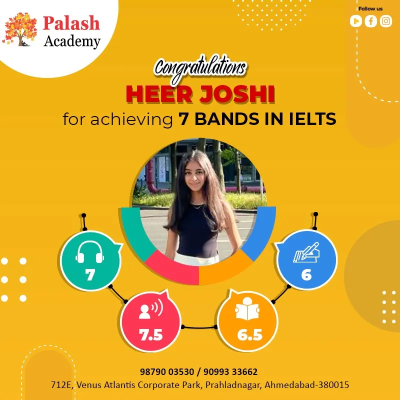 Heer Joshi — IELTS — Overall 7 Bands