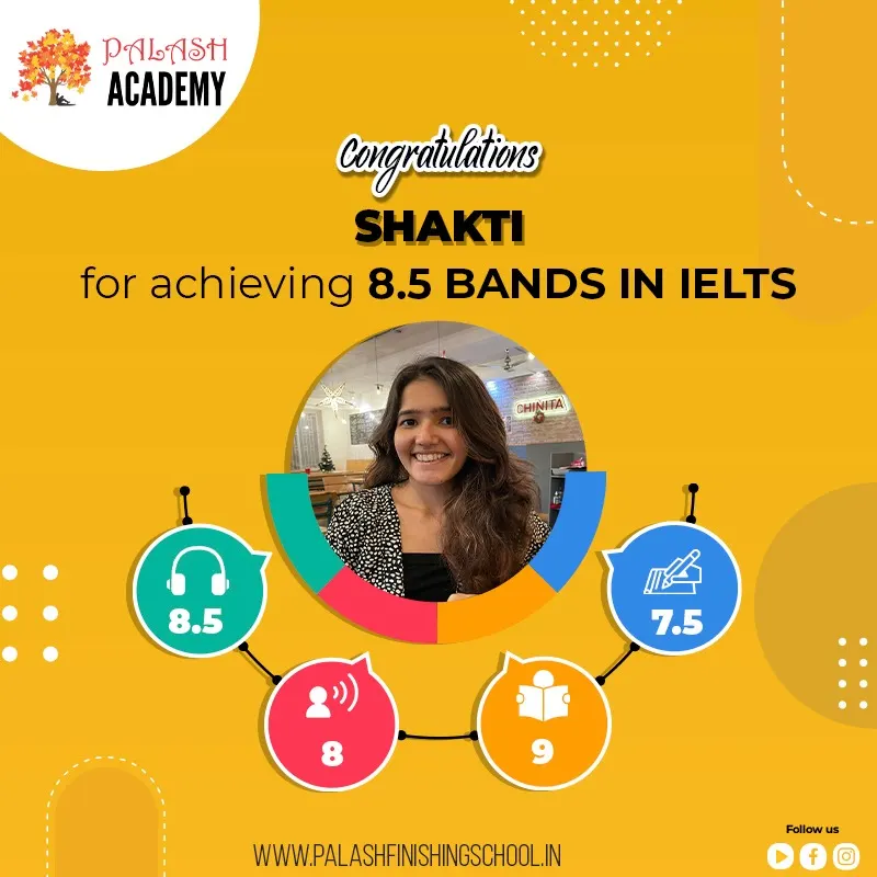 Shakti — IELTS — Overall 8.5 Bands